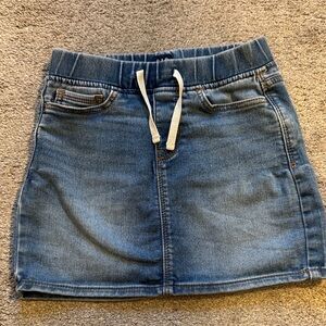 GAP Blue Denim Skirt with White Drawstring Small Small